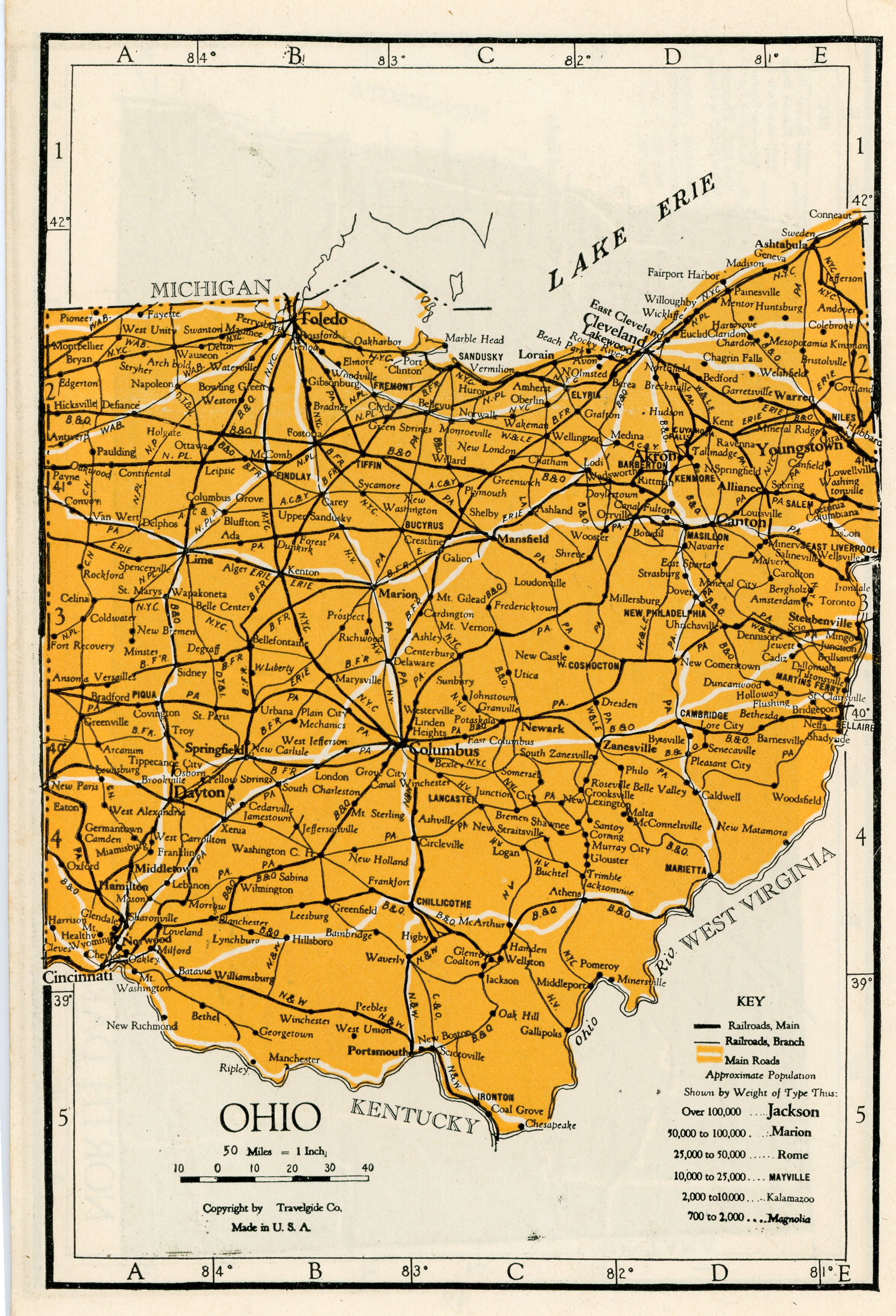 1928 Vintage Atlas Map Page - Ohio on one side and North Dakota on the other ...